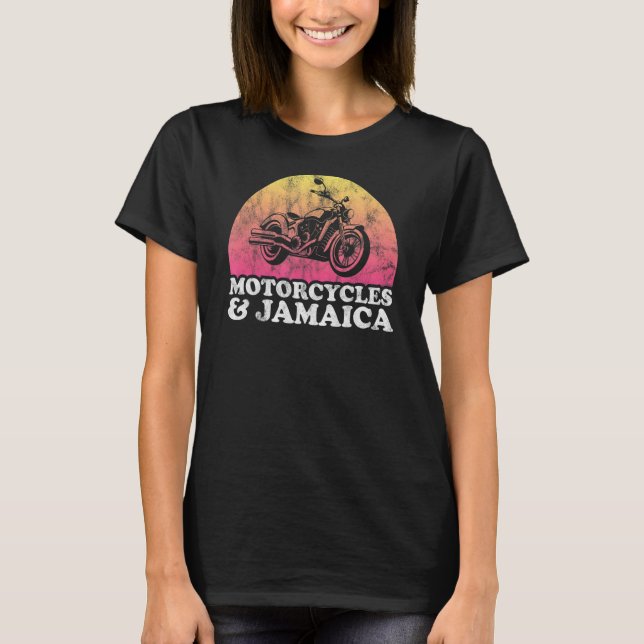 T-shirt Moto et motos jamaïcaines (Devant)