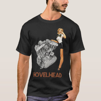 T-shirt Moto HD vintage VTwin ShovelHead Engine Retr