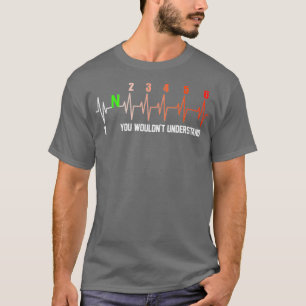 T-shirt Moto Heartbeat Moker Lover 1 Down 5 Up