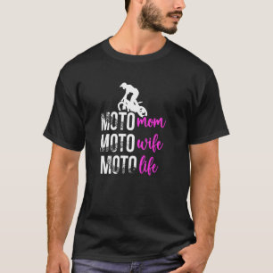 T-shirt Moto Mom Moto Life Motocross Mom Motocross Rider M