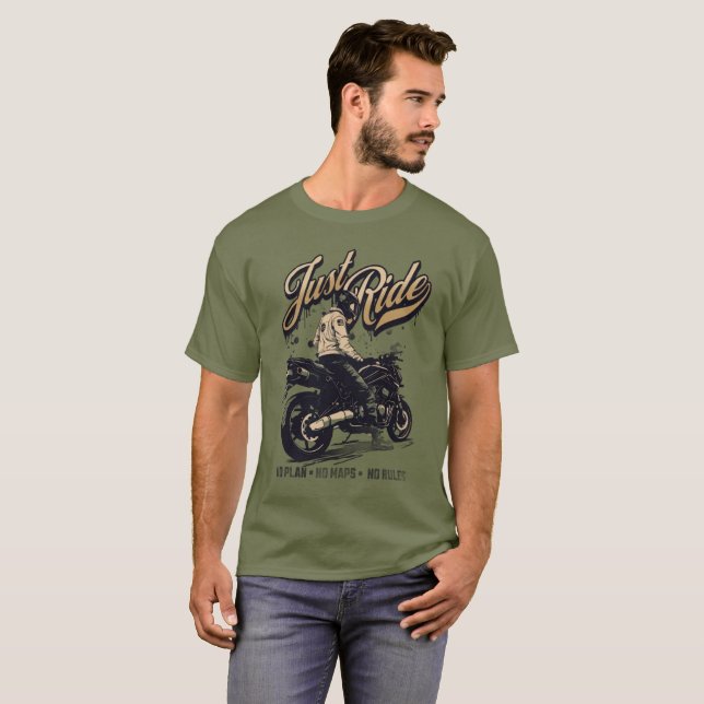 T-shirt moto moto biker mode de vie (Devant entier)