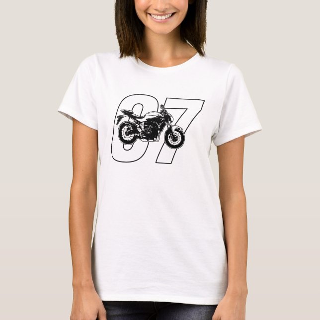 T-shirt Moto MT07 FZ07 de Yamaha MT-07 FZ-07 (Devant)