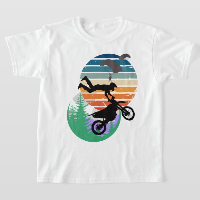 T-shirt Moto, parachutes et plein air (Poser)
