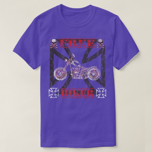 T-shirt Moto Rocker Moto Vélo Vélo Course Motorcy (Design devant)