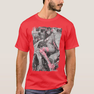 T-shirt Moto Supersport Superbike Fille Pin-Up Course Moto