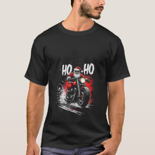 T-shirt Moto V Cou pour femmes Santa Claus