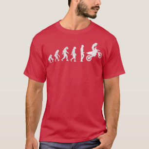 T-shirt Moto Vélo Cadeau Motocross Evolution Vélo De Chemi
