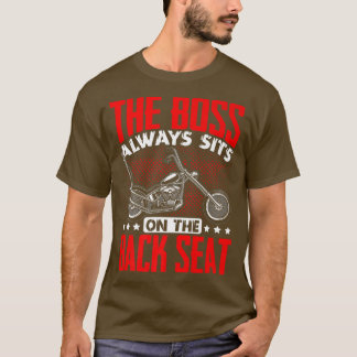 T-shirt Moto Vélo Rider Le Boss Se Trouve Toujours Sur Le