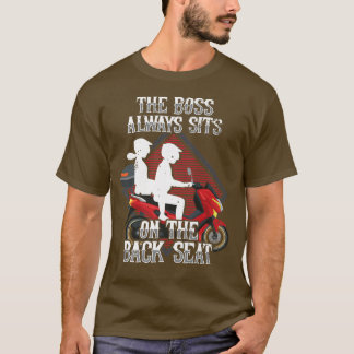 T-shirt Moto Vélo Rider Le Boss Se Trouve Toujours Sur Le