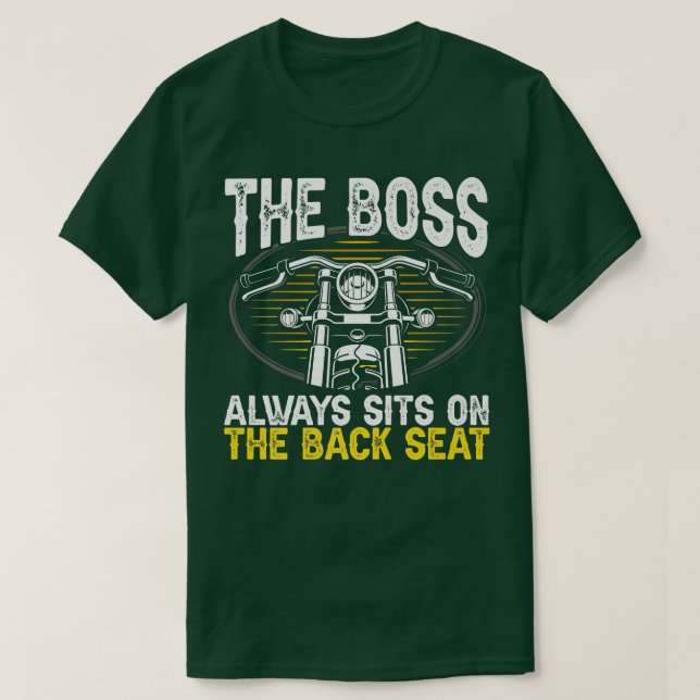 T-shirt Moto Vélo Rider Le Boss Se Trouve Toujours Sur Le (Design devant)