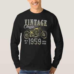 T-shirt Moto vintage Né 1959 Moto Classique Bir