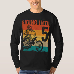 T-shirt Motocross 5 ans Dirt Bike 5e fête d'anniversaire