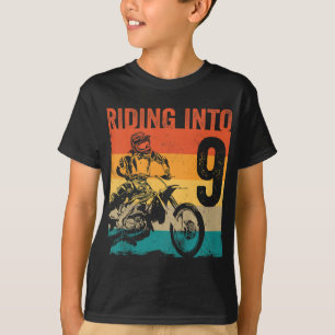 T-shirt Motocross 9 ans Dirt Bike 9e fête d'anniversaire