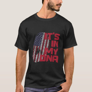 T-shirt Motocross dans l'empreinte digitale American Patri