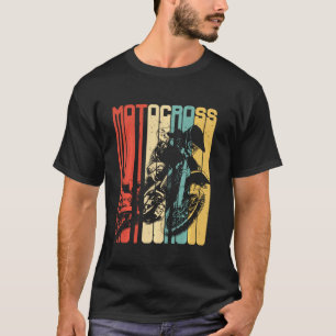 T-shirt Motocross Dirt Bike Rider Retro Vintage Motorcycle