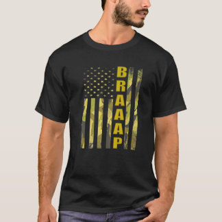T-shirt Motocross Dirt Vélo Braaap USA Drapeau Camo Motorc