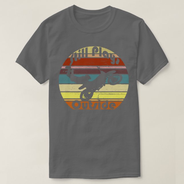 T-shirt Motocross Dirt Vélo Moto Retro (Design devant)