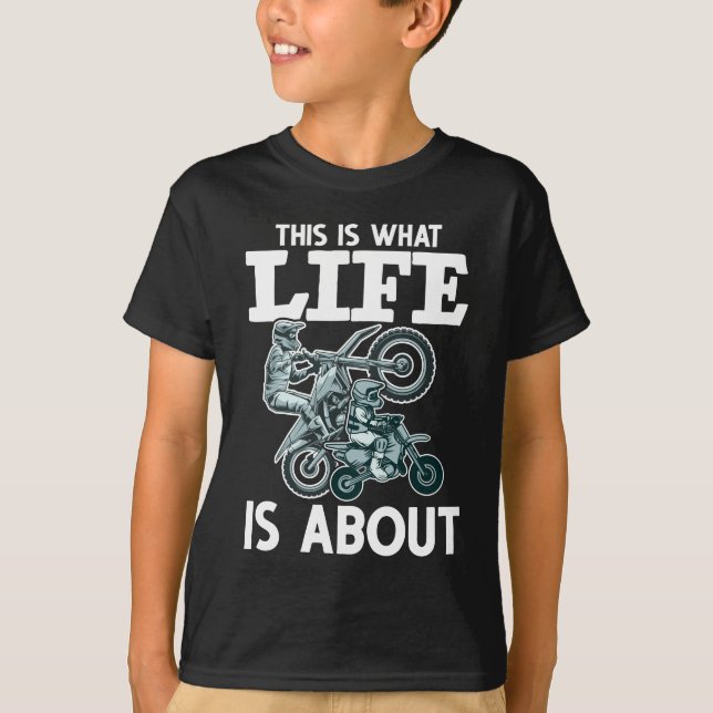 T-shirt Motocross Family Père Son Dirt Bike (Devant)