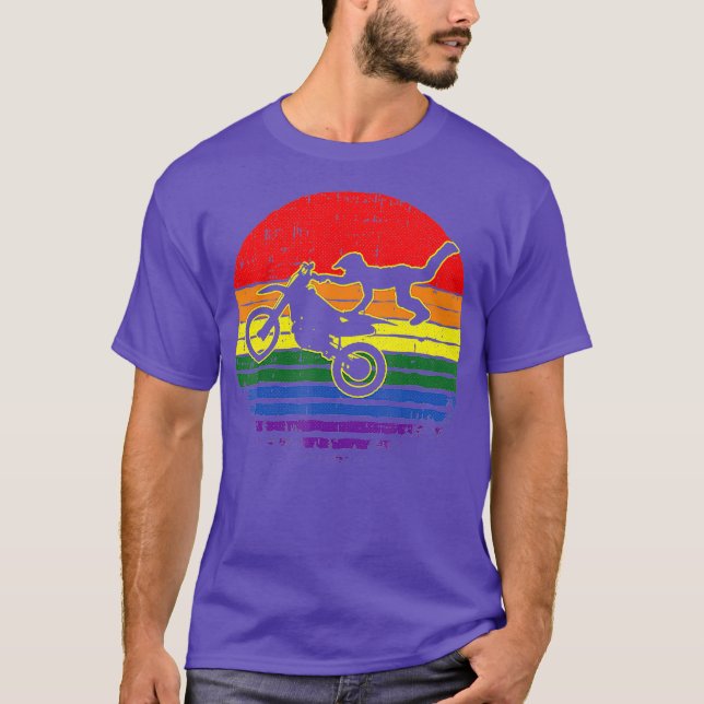 T-shirt Motocross Gay pride Motorcycle Dirt Bike LGBTQ (Devant)