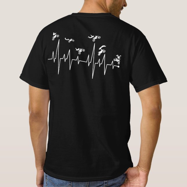 T-shirt Motocross Heartbeat (Dos)