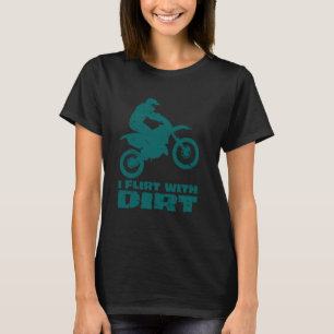 T-shirt Motocross Je Flirte Avec Les Hommes Simples Femmes
