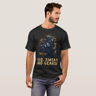 T-shirt Motocross Jeunesse Boue Transpiration Et Engrenage