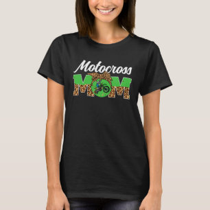 T-shirt Motocross Maman Jeu Jour Femmes Léopard Fête des M