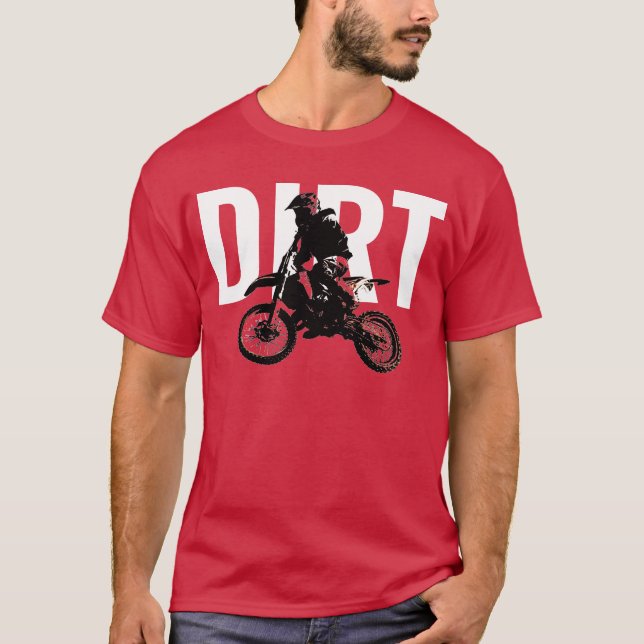 T-shirt Motocross Motorcycle Sport Pop Art Dirt (Devant)