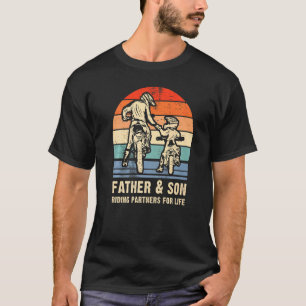 T-shirt Motocross Papa Dirt Vélo Père Et Fils Riant Partie