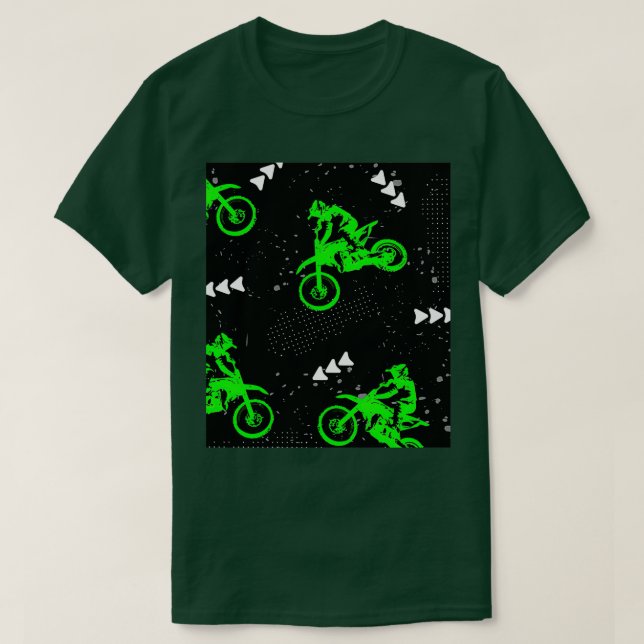 T-shirt Motocross vert (Design devant)