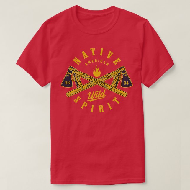 T-shirt Motocyclette de l'esprit amérindien (Design devant)