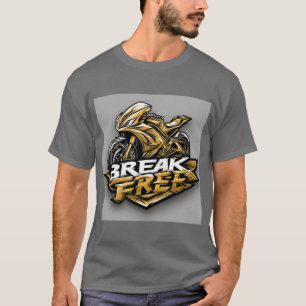 T-shirt Motocyclette dynamique avec typographie audacieuse
