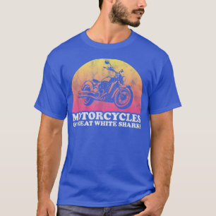T-shirt Motocyclette et grande motocyclette de requin blan