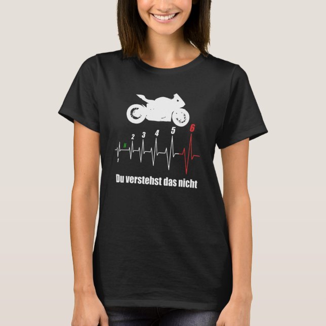 T-shirt Motocyclette, Motocyclette, Motocyclisme, Rac (Devant)