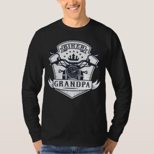 T-shirt Motocycliste Badge Grand-Père
