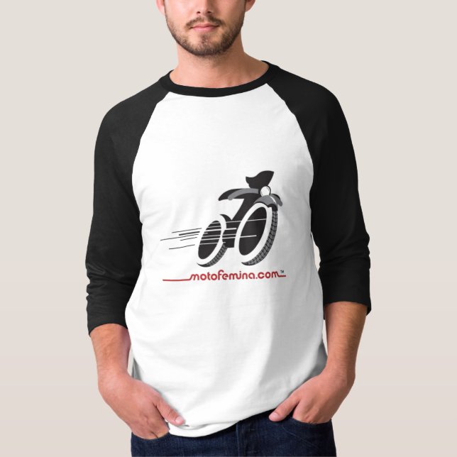T-shirt MotoFemina 3/4 raglan de douille (Devant)