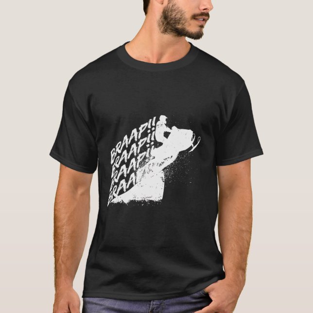 T-shirt Motoneige Braap hiver Motoneige neige extérieure N (Devant)