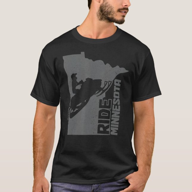 T-shirt Motoneige Circulation Minnesota Motoneige Motoneig (Devant)