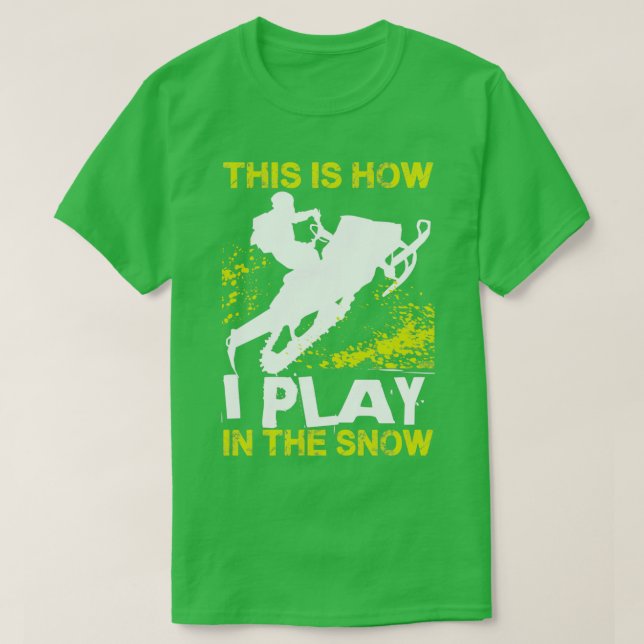 T-shirt Motoneige Comment jouer 1 (Design devant)