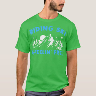 T-shirt Motoneige Équitation Ski & Feed Gratuit