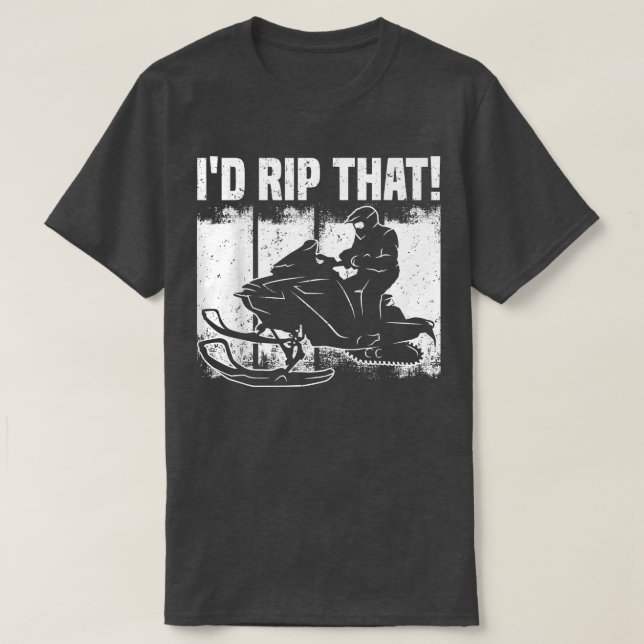 T-shirt Motoneige Motoneige, Je Rip That & Skimobile, S (Design devant)