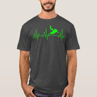 T-shirt Motoneige Motoreige Sledge Motorcycle Hearbeat