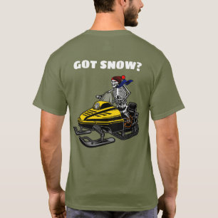 T-shirt Motoneige Personnalisé Drôle de Cavalier de Squele