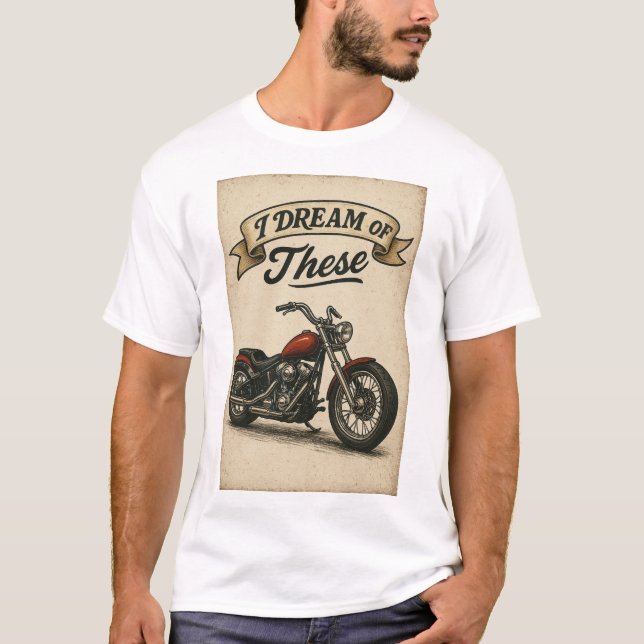 T-shirt Motorcycle avec texte (Devant)