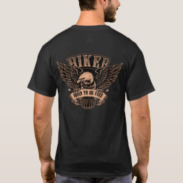 T-shirt Motorcycle Biker Eagle né être libre