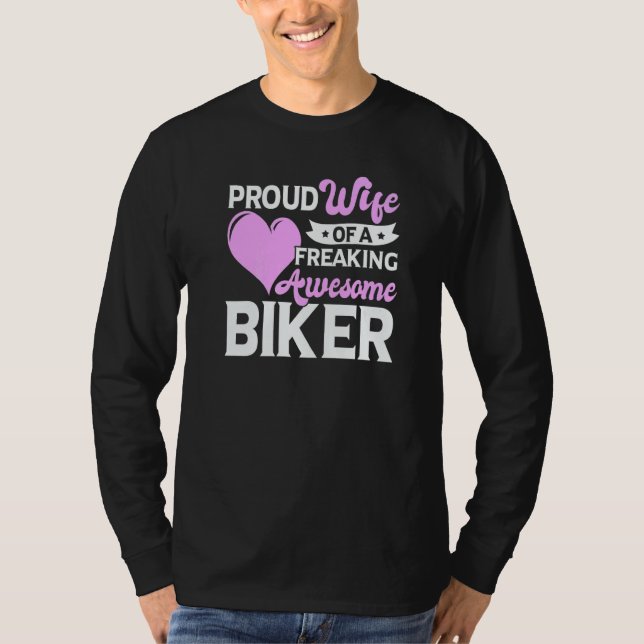 T-shirt Motorcycle  Motorcyclist Biker Wife (Devant)