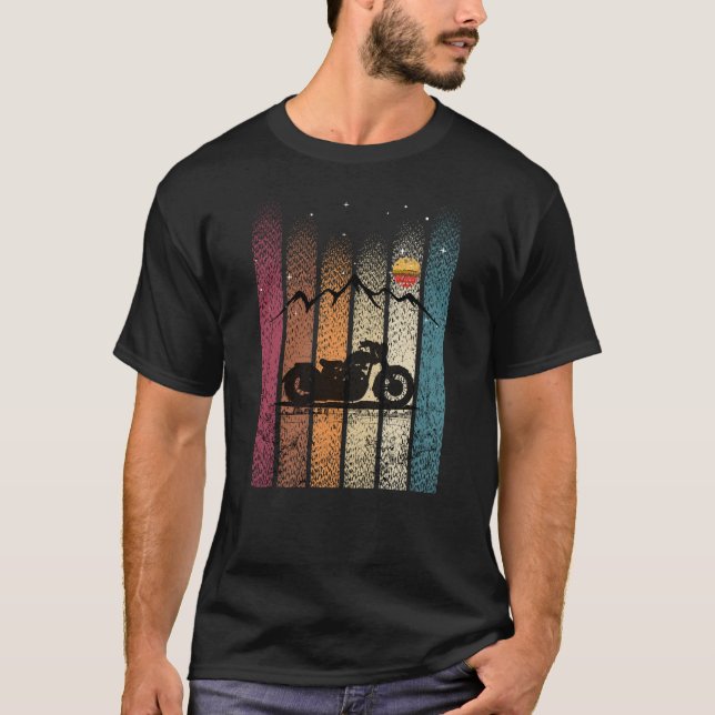 T-shirt Motorcycle vintage (Devant)