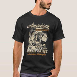 T-shirt Motos de légende rétro américaine Indian Old Bi