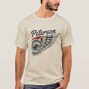 T-shirt Motos personnalisées Flying Tire Biker Shop 