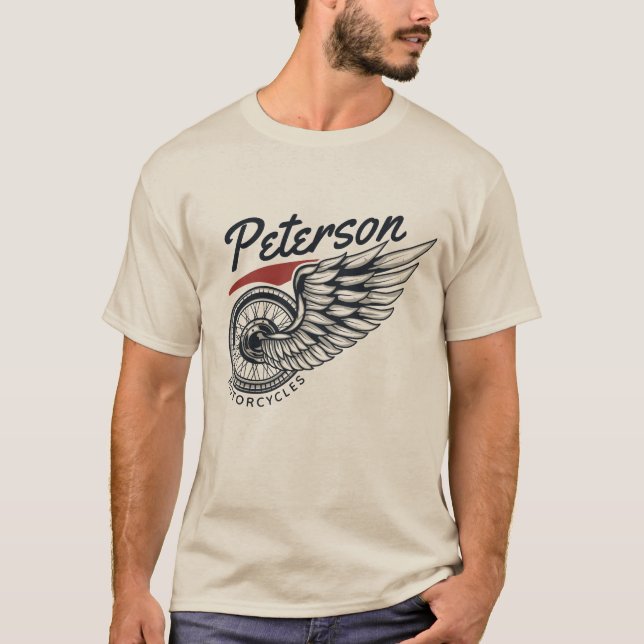 T-shirt Motos personnalisées Flying Tire Biker Shop (Devant)